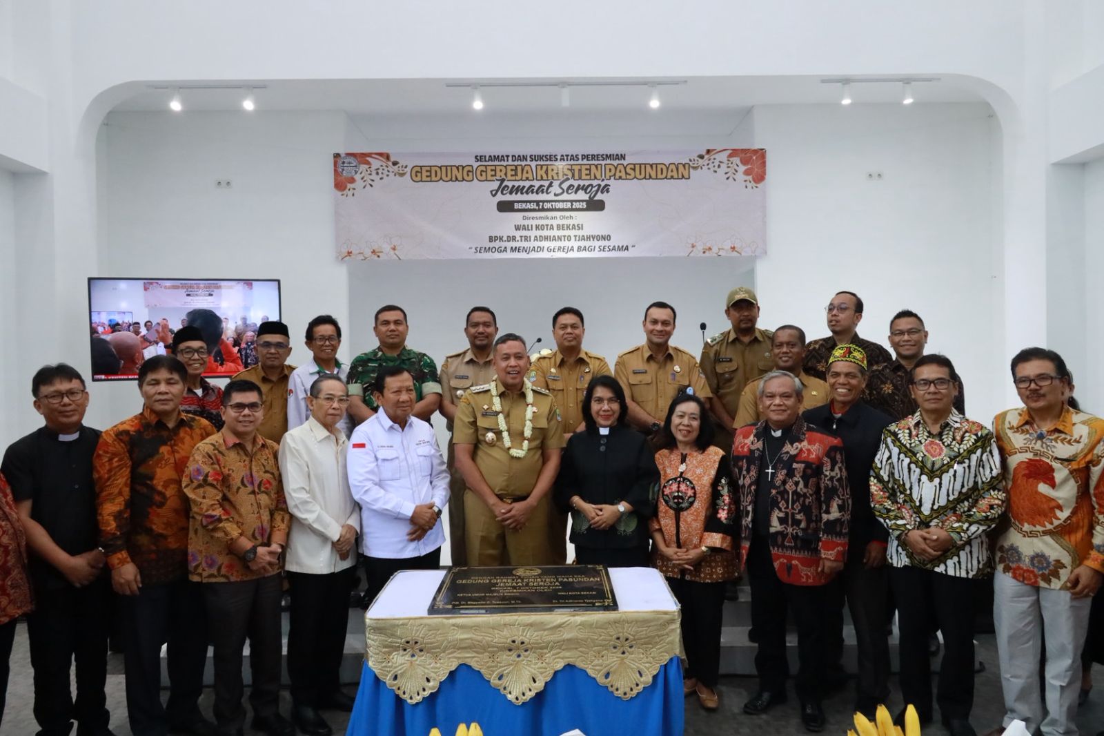 Keberagaman Jadi Kekuatan, Wali Kota Bekasi Resmikan Gereja Kristen Pasundan Seroja Sebagai Simbol Kota Harmonis