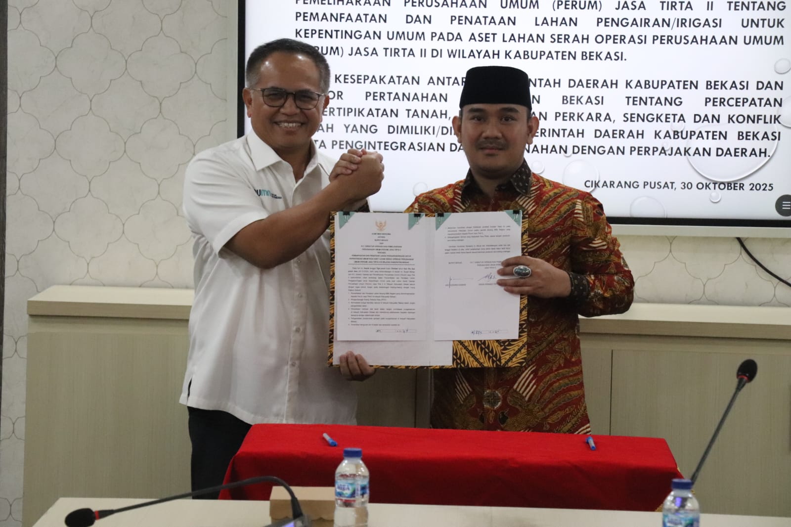 Kelola Aset Daerah dan Sumber Daya Air, Pemkab Bekasi Gandeng BPN dan Perum Jasa Tirta II